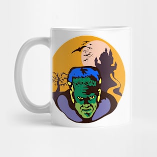 Frankenstein Haunted House Retro Mug